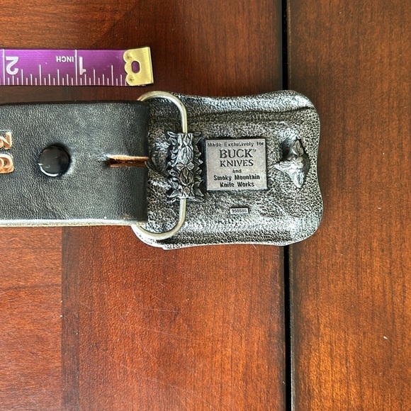 Motor Harley Davidson Cycle leather belt Owl brand sz 36 metal buckle leather - Picture 12 of 17